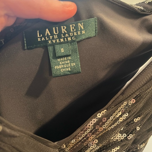 Ralph Lauren Gray Sequin Evening Dress - Picture 6 of 11